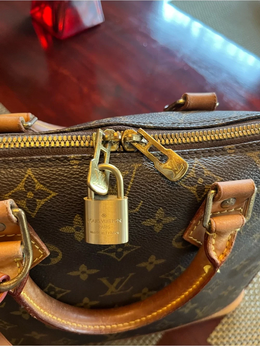 Louis Vuitton Alma PM Monogram Canvas Top Handle Bag Satchel Vintage
